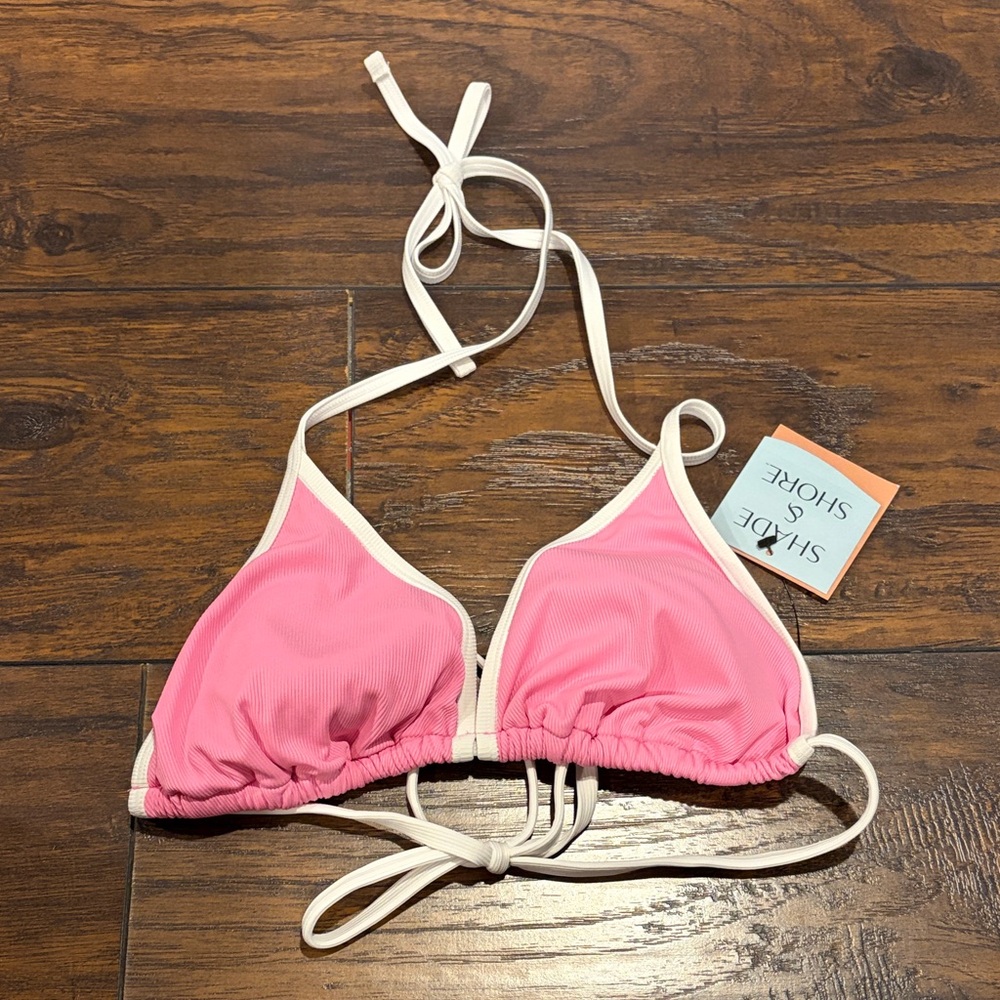 Shade&Shore Vibrant Pink Cream Bikini Top **$1 w/ purchase of reg priced item**
